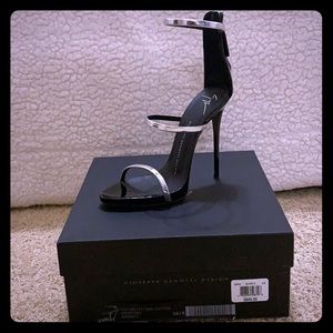 Giuseppe Zanotti Silver Three strap heels